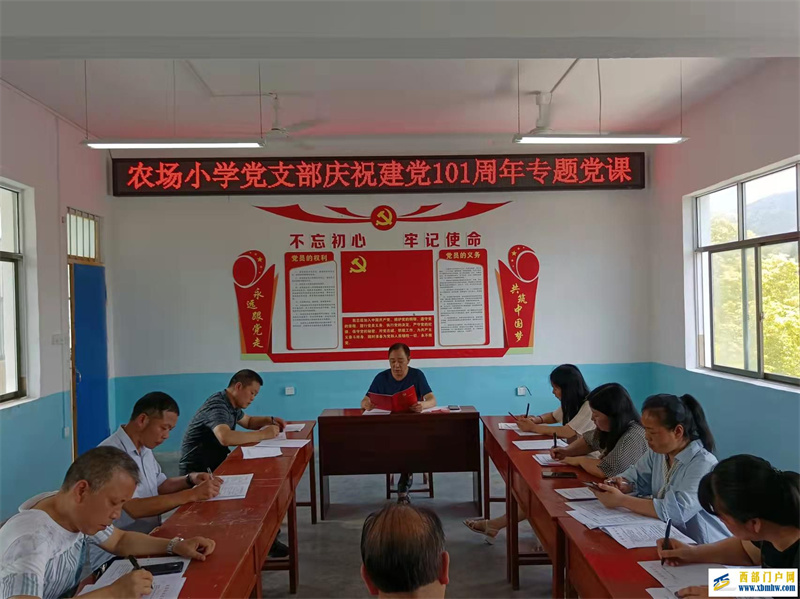印江县农场小学党支部开展庆祝建党101周年系列活动(图1) 庆祝建党101周年专题党课.jpg