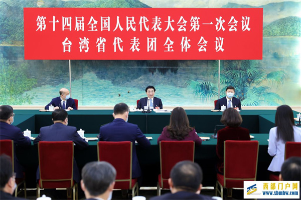 王沪宁参加台湾代表团审议(图1) 王沪宁参加台湾代表团审议(图1)